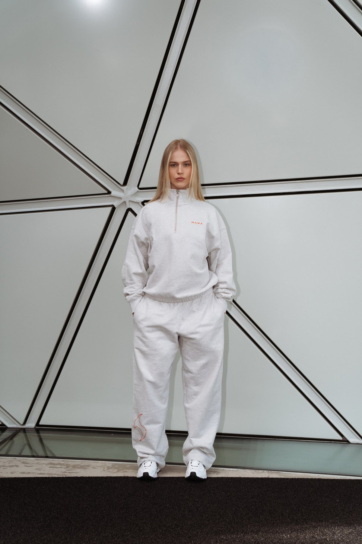 MANA SPC 1/4 Zip Sweater — Ash Grey